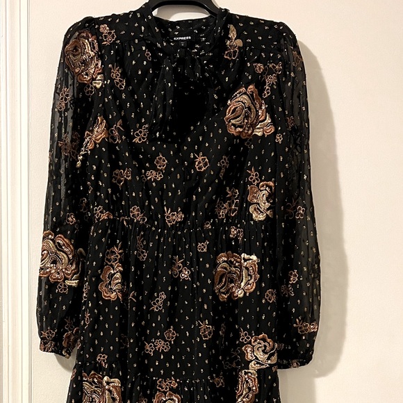 Sequins embroidered long Dress - Picture 1 of 5